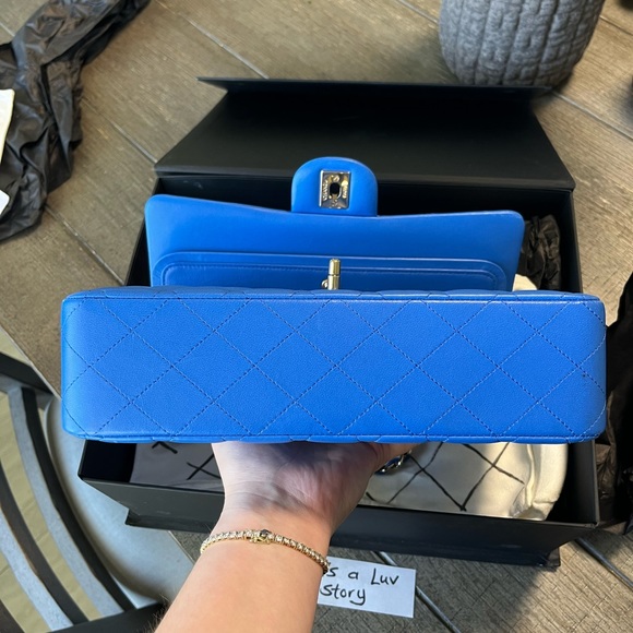 Chanel Electric Blue Medium Double Flap Bag - Picture 12 of 13
